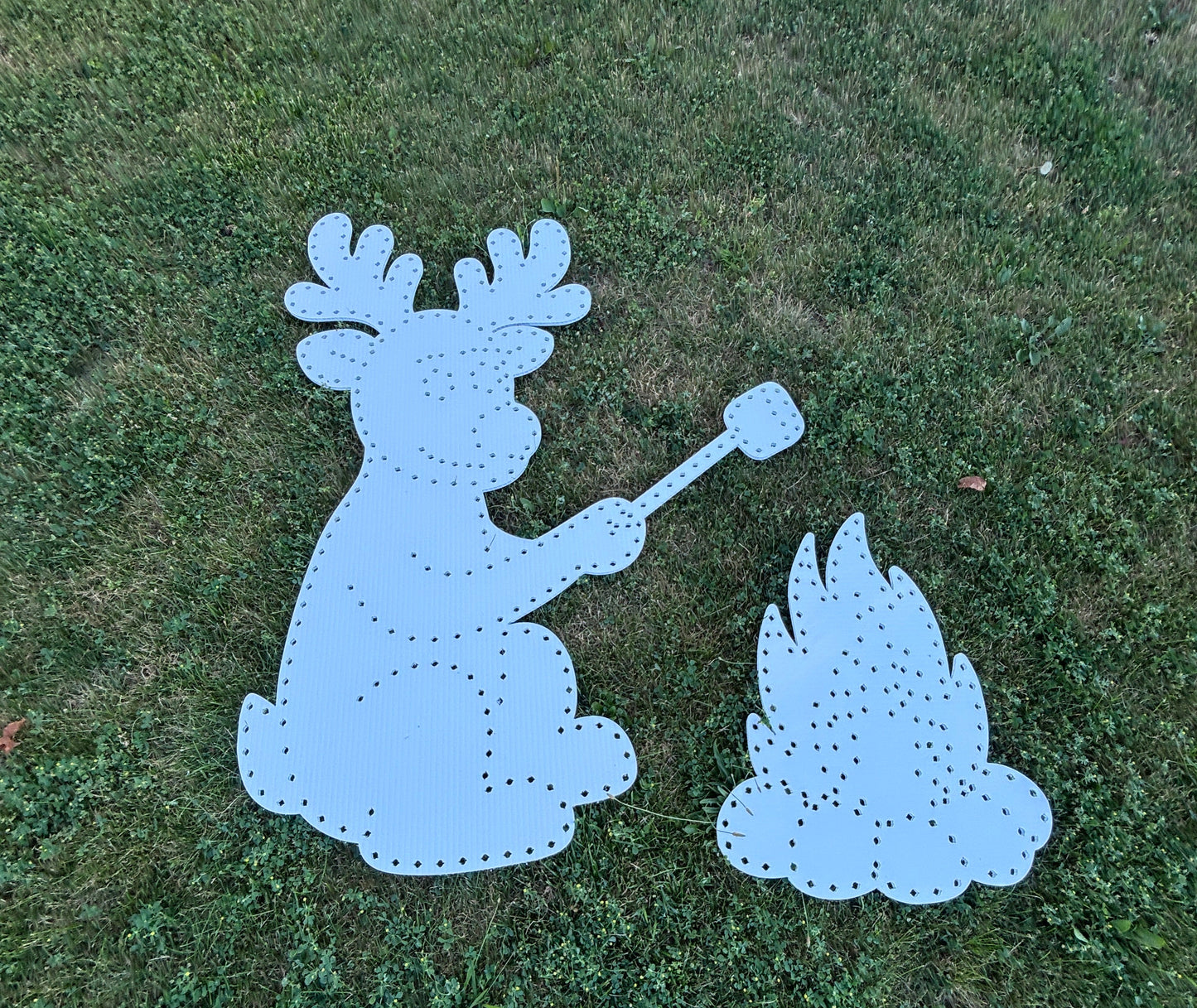 Deer Roasting Marshmallow with fire